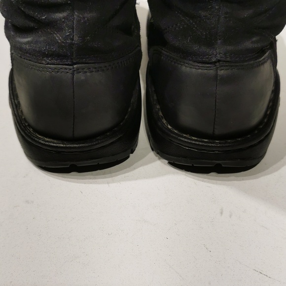 Chaco Boots Women's Arbora Black Distressed Leather Suede Zip Up Winter - Picture 7 of 10